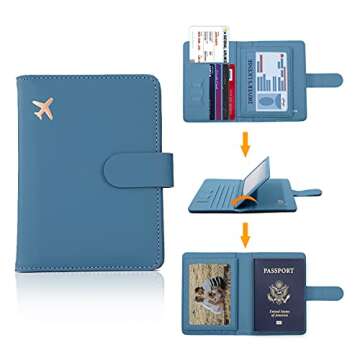 Melsbrinna RFId Passport Holder, Stylish Travel Wallet with Security & Organization