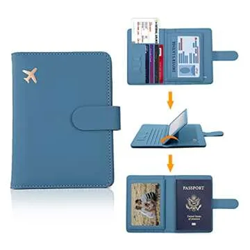 Melsbrinna RFId Passport Holder, Stylish Travel Wallet with Security & Organization