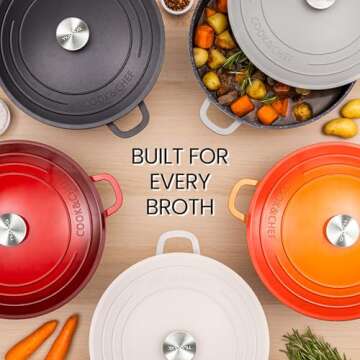 Nuovva Lightweight Dutch Oven – Non Stick Cooking Pot