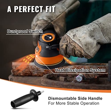 VEVOR 350W Random Orbit Sander 6 Speeds 13000 OPM