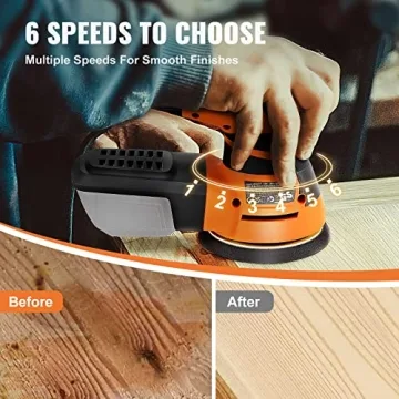 VEVOR 350W Random Orbit Sander 6 Speeds 13000 OPM
