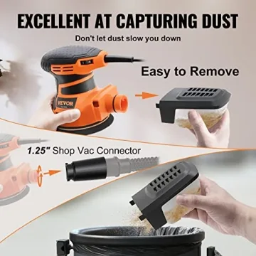 VEVOR 350W Random Orbit Sander 6 Speeds 13000 OPM