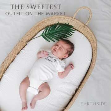 Earthside Birth Pools Born at Home Onesie White - A Special Home Birth Onesie for Baby Born at Home-...