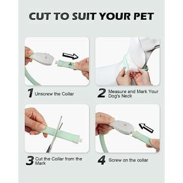 Joytale Light Up Dog Collars, Cuttable Rainproof LED, 9 Flashing Modes, Soft Silicone Glow Collar for Dogs Night Safety, Lightweight USB Rechargeable Collar for Large Medium Small Dogs