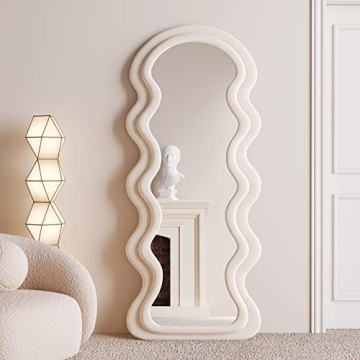 BOJOY Wavy Arched Mirror Elegant Decor 63x24in