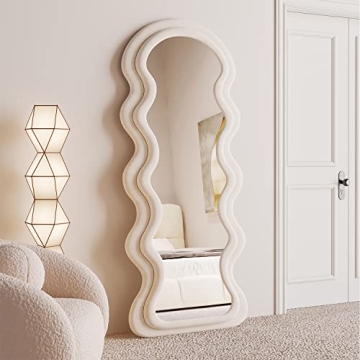 BOJOY Wavy Arched Mirror Elegant Decor 63x24in