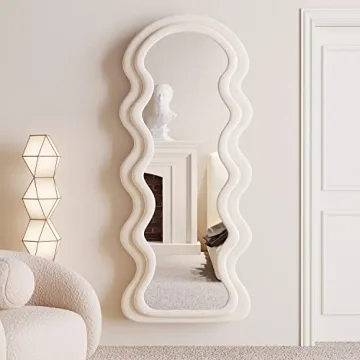 BOJOY Wavy Arched Mirror Elegant Decor 63x24in