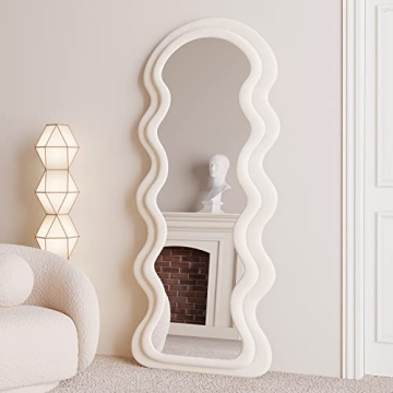 BOJOY Wavy Arched Mirror Elegant Decor 63x24in
