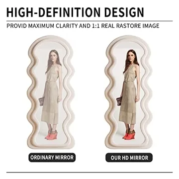 BOJOY Wavy Arched Mirror Elegant Decor 63x24in