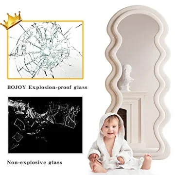 BOJOY Wavy Arched Mirror Elegant Decor 63x24in