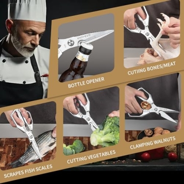 Plys Poultry Shears - Premium Stainless Steel Kitchen Scissors for All Cooking Needs