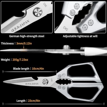 Plys Poultry Shears - Heavy Duty Kitchen Scissors for All