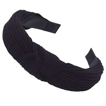 STHUAHE 3 Pack Wide Stripes Hair Hoops for Women