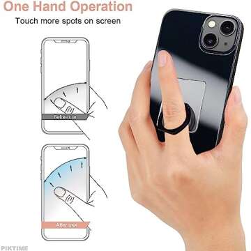 4 Pcs Cell Phone Ring Holder Grip - Clear Phone Grip A Ring Pop Socket Stand Finger Ring for Phone Case - Cell Phone Ring Grip Pop Socket Clear - Phone Pop Grip Holder Cell Phone Pop Socket Ring