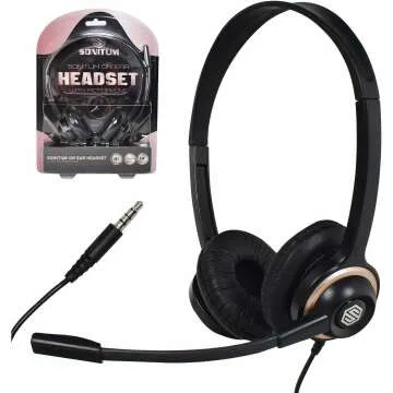 Sonitum Noise Canceling Headset with Microphone