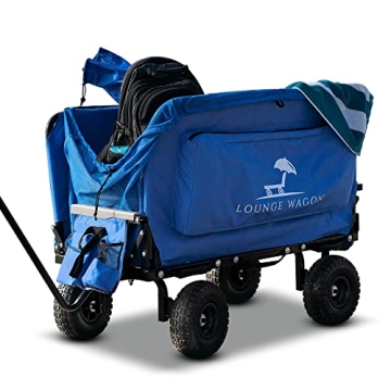 The Lounge Wagon – 3-in-1 Beach Wagon with Cargo Net and Chair Functionality