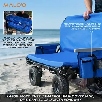 The Lounge Wagon - 3-in-1 Beach Cart and Chair Solution