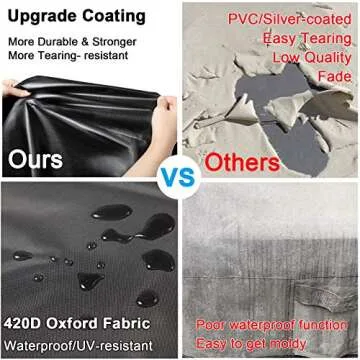 WOMACO Patio Rectangular Fire Pit Cover Waterproof Outdoor Fireplace Cover Heavy Duty Rectangle Fire Table Firepit Cover - 48 x 30 x 24 inches, Black