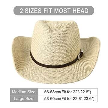 JOYEBUY Womens UPF50 Foldable Summer Straw Hat Wide Brim Fedora Sun Beach hat (A Brown Hat+Black Balaclava)