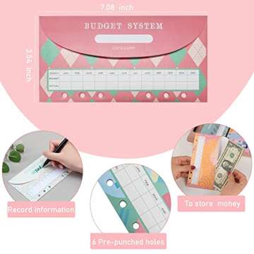 Cute Pink Budget Binder with Cash Envelopes