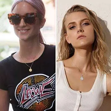 Initial Necklace for Women 18K Gold Plated Hexagon Lettter Pendant Capital Initial K Necklace