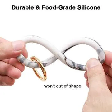 Stylish Mwfus Silicone Key Ring Bracelet for Women