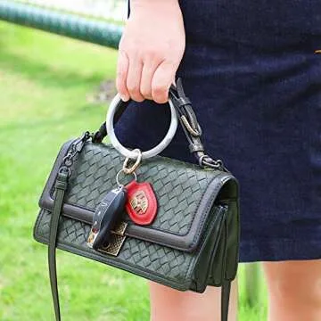 Stylish Mwfus Silicone Key Ring Bracelet for Women