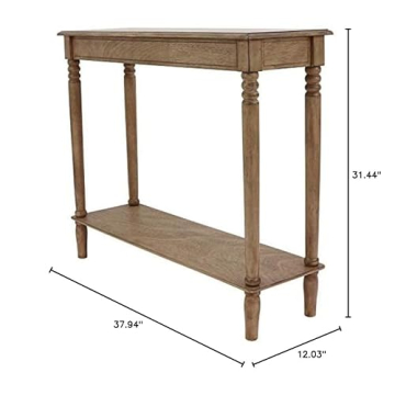 Elegant Decor Therapy Console Table with Storage Shelf