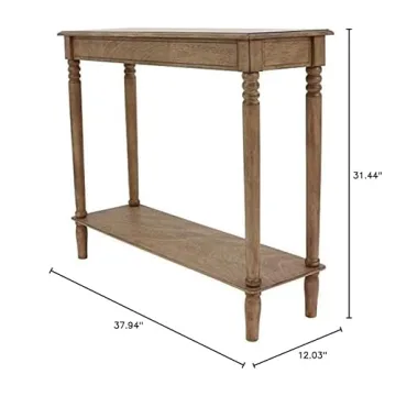 Elegant Decor Therapy Console Table with Storage Shelf
