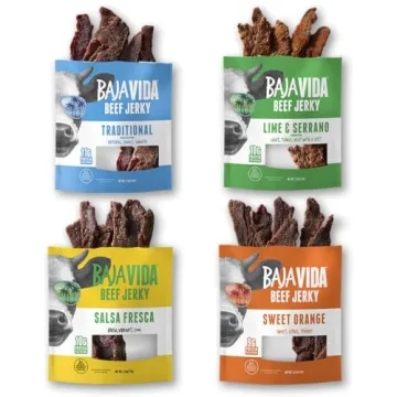 Baja Beef Jerky Snack Pack - Gourmet Variety of High Protein, Gluten-Free Jerky