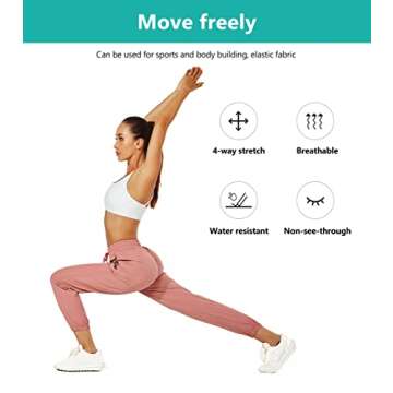 TTFLY Women's Cargo Joggers - Quick Dry Hiking & Athletic Pants