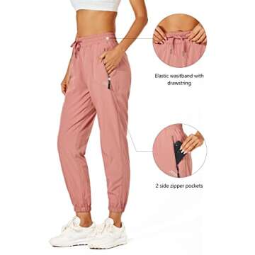 TTFLY Women's Cargo Joggers - Quick Dry Hiking & Athletic Pants