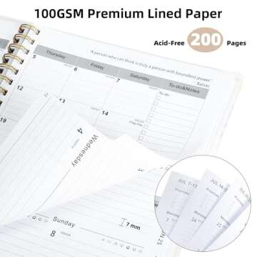 Ospelelf 18-Month Planner 2025 2026 A4 Spiral Calendar