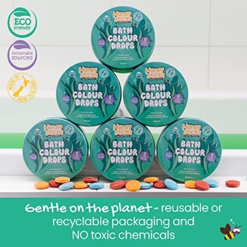 Honeysticks Non-Toxic Bath Color Drops Kids Safe Vibrant Fun