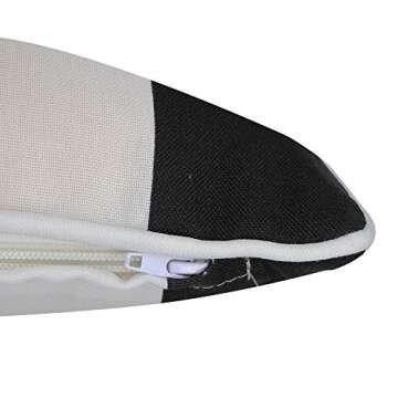 Pcinfuns Outdoor Decorative Pillows with Insert Black and White Throw Pillow Covers All Weather Patio Cushions 19" x 12" Set of 2