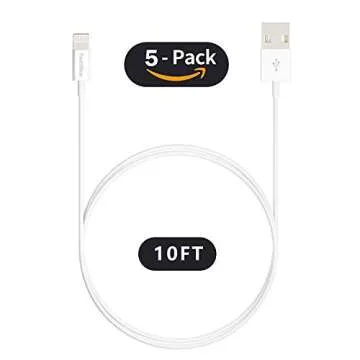 MFi Certified 5Pack 10ft iPhone Charger Cable for Fast Charging