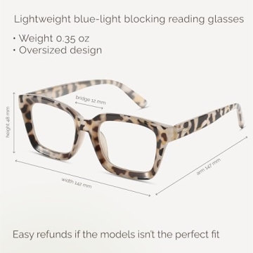 Miyya Oprah Style Women's Blue Light Reading Glasses