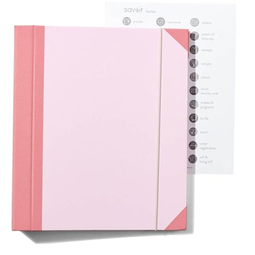 Savor | The Folio Document Organizer™ | Custom Dyed Cloth Bound Expanding File Folder for Important Papers, Emergency Binder, Birth Certificates, Social Security Cards, Passports, Photos, and Letters…