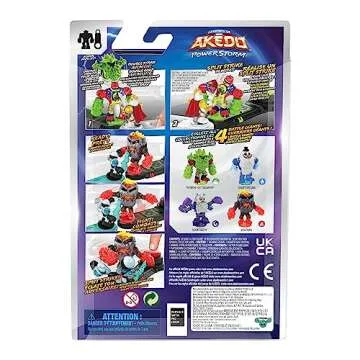 Akedo Legends of Powerstorm | Battle Giant Volcrag | Mini Battling Action Figure with Double Strike Armor | Ready, Fight, Split Strike.