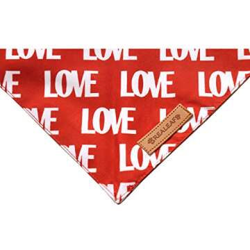 Realeaf Love Dog Bandanas - Stylish Holiday Accessory