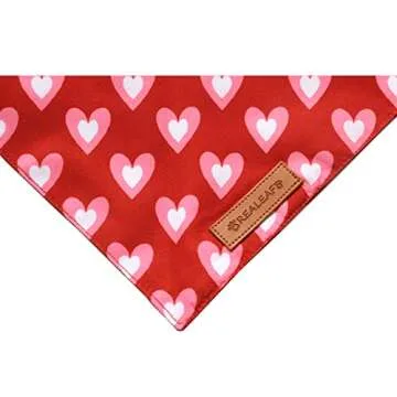 Realeaf Love Dog Bandanas - Stylish Holiday Accessory