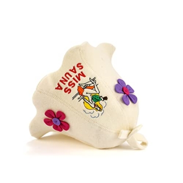 Miss Sauna Flower Organic Wool Sauna Hat - Gift Idea