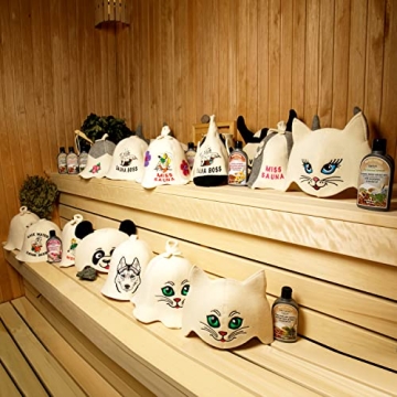 Miss Sauna Flower Organic Wool Sauna Hat - Gift Idea