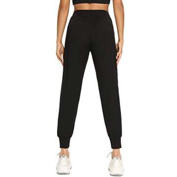 FULLSOFT Sweatpants for Women-Womens Joggers with Pockets Lounge Pants for Golf Hiking Yoga Workout Running (Black,Small)