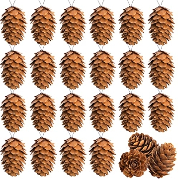 Deloky Mini Hanging Pine Cones - Perfect for Holiday Crafts