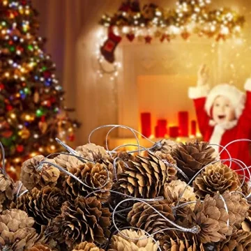 Deloky Mini Hanging Pine Cones - Perfect for Holiday Crafts