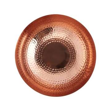 Creative Co-Op Round Hammered Metal Bowl, Copper Finish