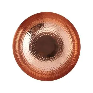 Creative Co-Op Round Hammered Metal Bowl, Copper Finish