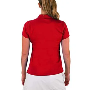 Columbia Omni-Wick WM Birdie Polo for Active Women - Intense Red