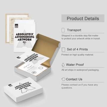 SIGNWIN Framed Poster Vintage Landscape Sketch Antique Tree Wilderness Nature Illustrations Fine Art Decorative Country/Farmhouse Vintage for Living Room, Bedroom, Office - 8"x10"x 4 Natural